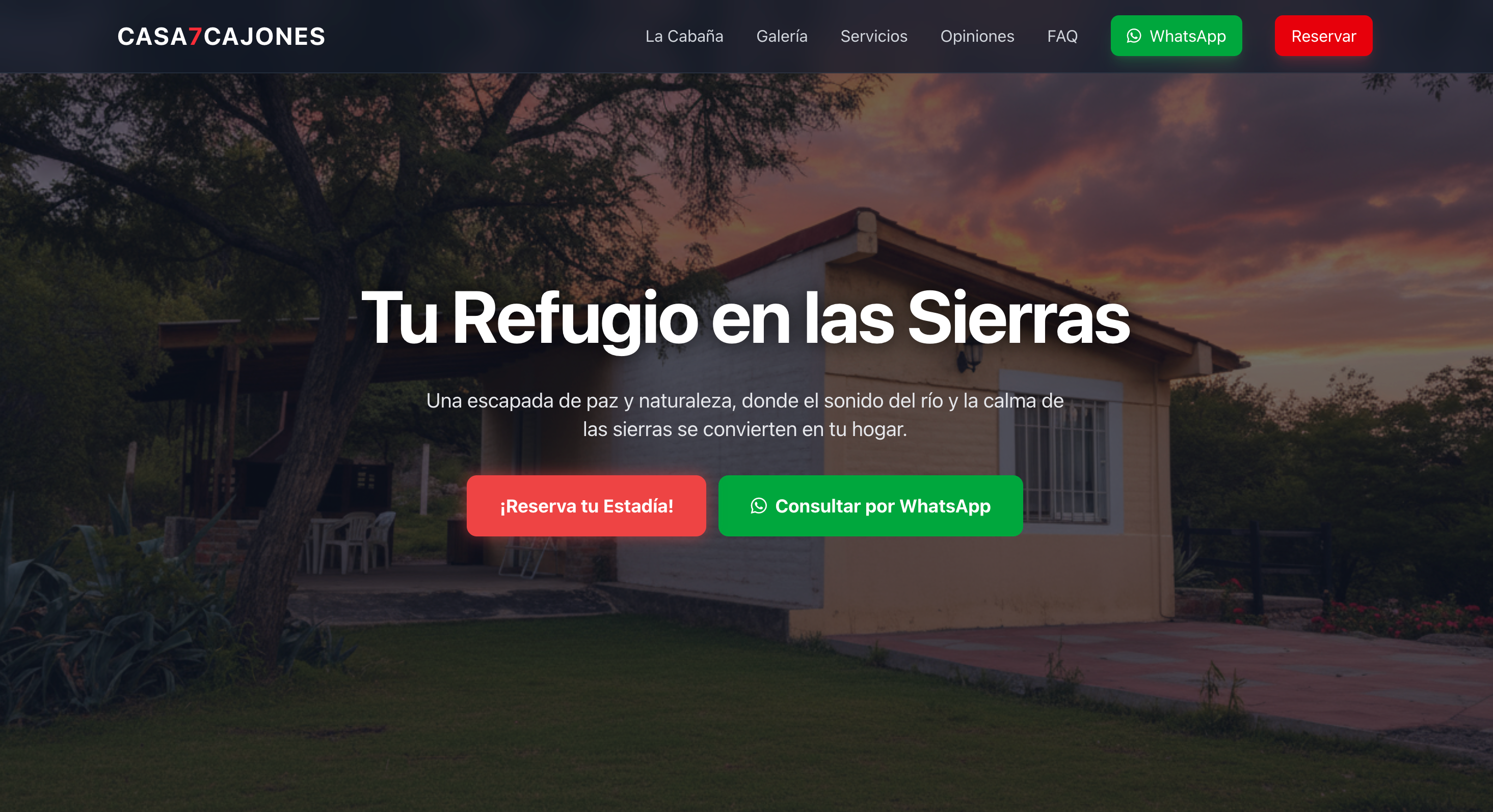 Sitio web de Casa 7 Cajones