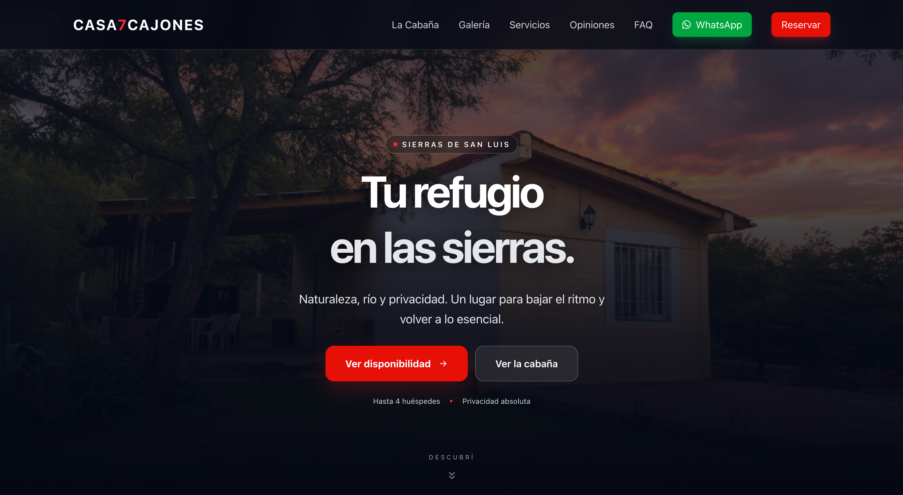 Nueva landing de Casa7Cajones